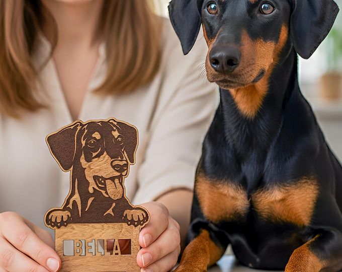 Custom Dog Breed Phone Stand: Personalized Wood Cell Phone Holder