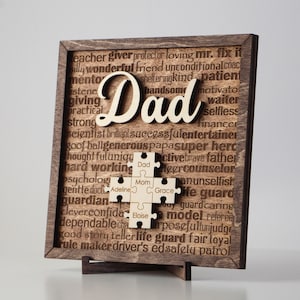 Personalized Fathers Day Gift, Dad Puzzle Sign, Gift For Dad, Fathers Day Gift From Daughter, Dad Gift From Wife, Daddy Gift, Dad Gift Ideas