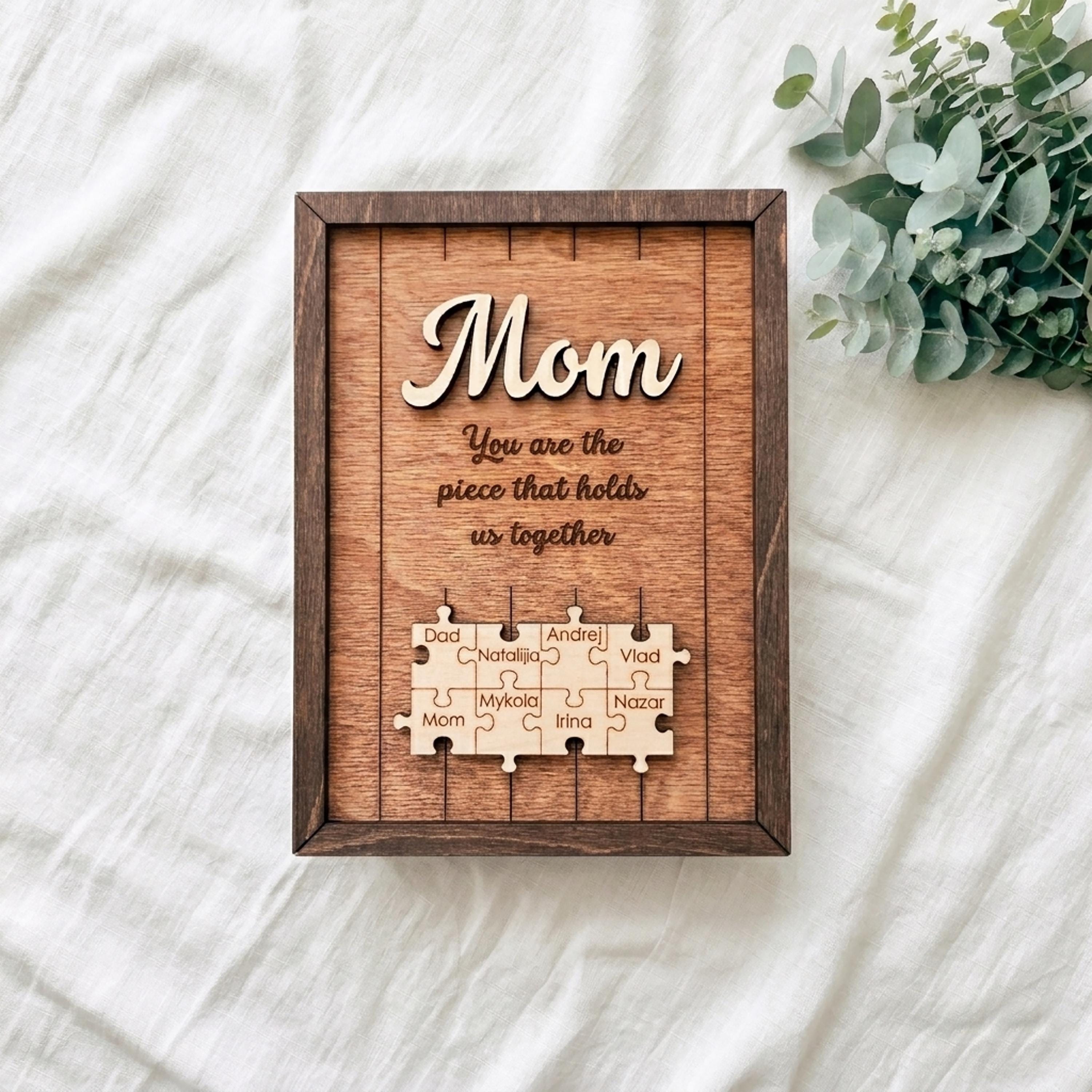 Mom Puzzle Sign, Mother's Day Gift, Grandma Gift From Daughter