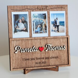 Personalized Couple Photo Frame, Polaroid Photo Print, Memorable Gift for Partner, 1st Valentines Day Gifts, Photo Frame, Custom Photo Gift