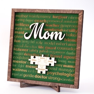 Personalized Mom Puzzle Sign, Custom Mothers Day 2025 Gift, Mothers Day Gift Ideas, Gifts For Mom, Mothers Day Gift From Kids, Gifts For Mom