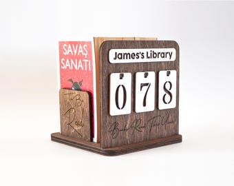 Personalized Wooden Book Stand: Reading Nook Decor, BookTok Gift