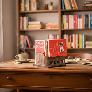Organizador de libros para escritorio, atril, soporte para libros, regalos para amantes de la lectura, regalos para bibliotecarios, regalos para lectores, rincón de lectura, estanterías. imagen 14