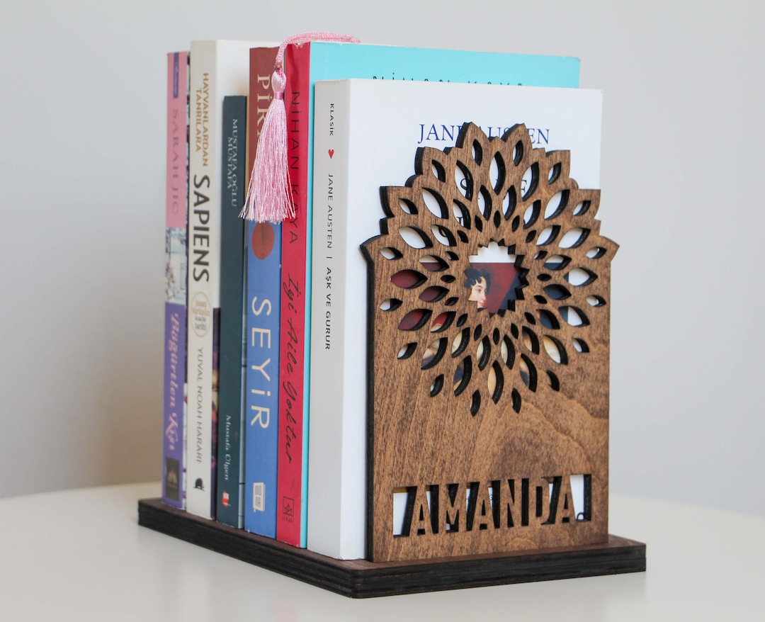 Personalized Wooden Book Holder Stand: Laser Cut Birch Plywood, Reader ...
