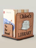 Personalized Wooden Book Stand: Laser Cut Birch Plywood, Book Lover Gift