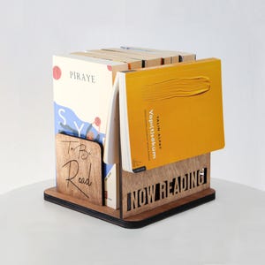 Personalized Wooden Book Stand with Page Holder - Valentines Gift
