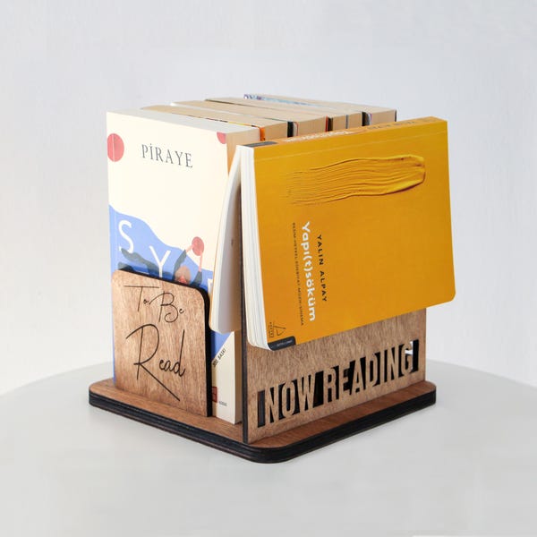 Personalized Wooden Book Stand with Page Holder - Valentines Gift