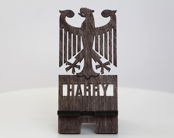 German Eagle Phone Holder, German Friend Birhtday Gift, Phone Stand, Personalized German Gift, Phone Holder, Gift For Him, Gift For Men