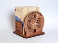 Personalized Book Stand with Clock: Laser Cut Birch Plywood, Book Lover Gift