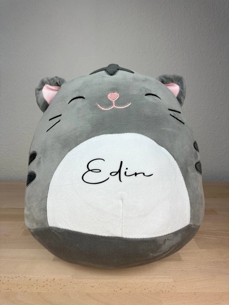 Kuscheltier personalisiert ca. 30cm, Kuschelfreund, Schlaftier, Geburtstagsgeschenk, Ostergeschenk, Katze Bild 7