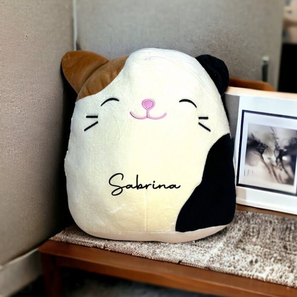 Cuddly toy cat personalized approx. 30 cm, cuddly friend, sleeping animal, gift, Christmas