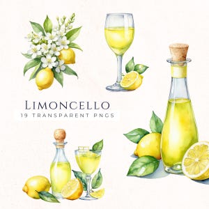 Clipart Boisson Limoncello, Fournitures Pour Cartes, Créations En Papier, Images Pour L'été, Fleur De Citronnier, Graphismes Scrapbooking, Fournitures Pour Journal
