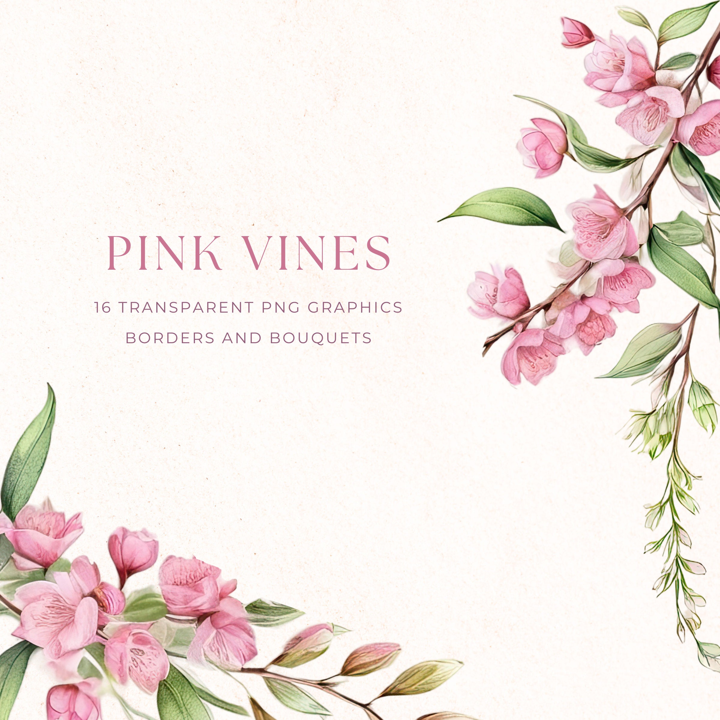 Pink Flower Vines Clipart, Instant Download PNG, Spring Decorations, Floral  Wreath, Willow Tree Drawing, Weeping Willow - Etsy