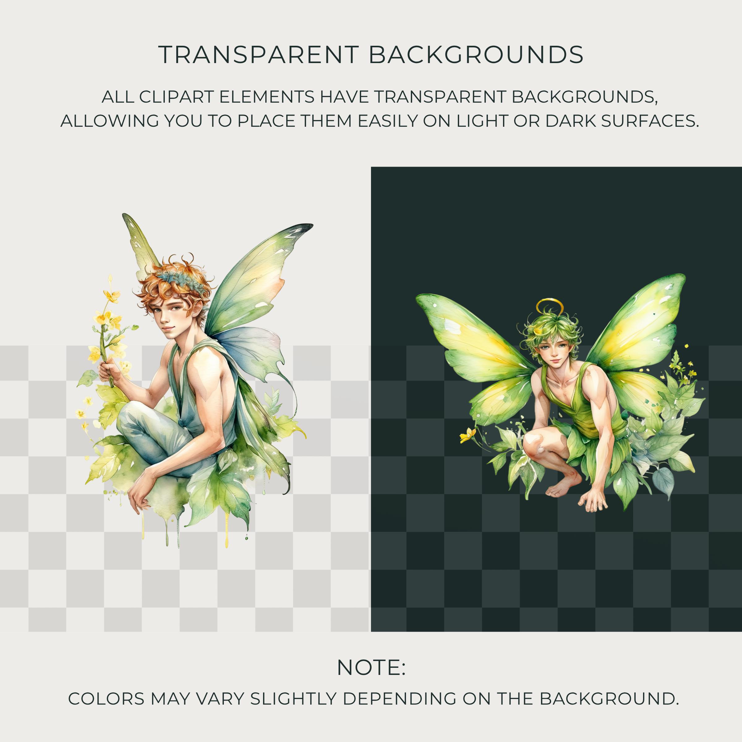 Male Spring Fairy Clipart PNG, Magical Pixie Graphics for Junk Journals ...
