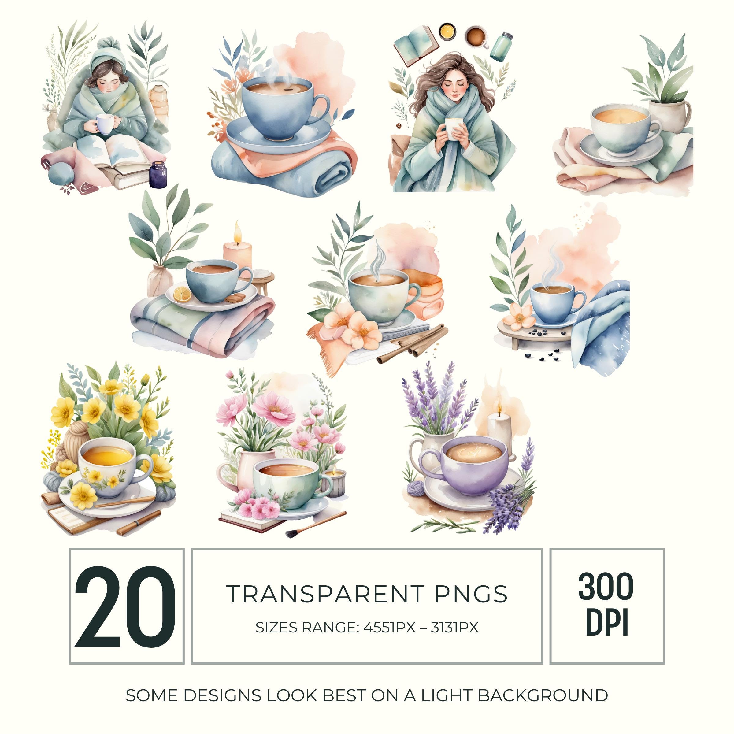 Watercolor Self Care Clipart PNG, Spa Day Beauty Graphics for Junk ...