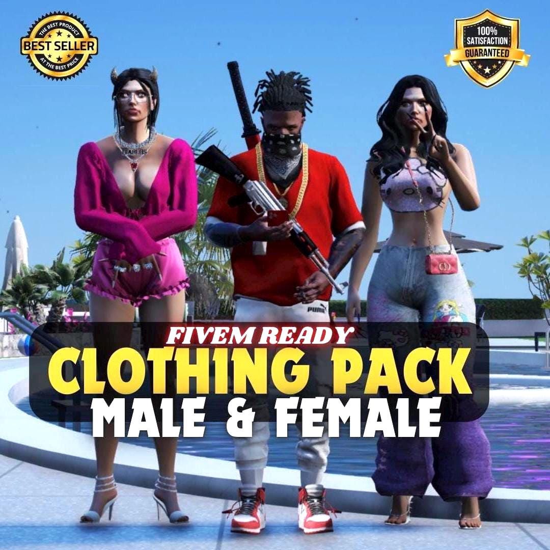 FiveM Clothing Male & Female Premium Rare - Real Brands - FiveM Ready - Optimized
