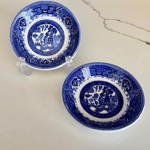 Vintage Shenango China Blue Willow Bowls - Set of 2