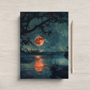 Personalized Lunar Eclipse Journal, Custom Journal, Witchy Aesthetic, Space Gifts, Space Journal, Gratitude Journal, Moon Journal for Moms