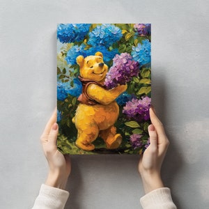 Personalized Winnie the Pooh Journal, Custom Pooh Bear Journal, Personalized Teacher Gift, Winnie the Pooh Gifts,Disney Gifts,Floral Journal