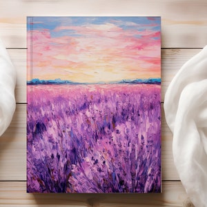 Personalized Hardcover Journal, Custom Lavender Personal Diary, Lavender Gifts, Journal Notebook, Gift for Friends, Gift for Teacher Friend