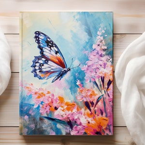 Personalized Butterfly Journal, Custom Journal, Butterfly Gifts, Hardcover Journal, Dotted Journal, Diary Journal, Butterfly Lover Gift