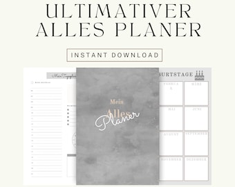 digitaler Planer Vorlagen, Monats Planer, Wochen Planer, Tages Planer, Finanz Planer