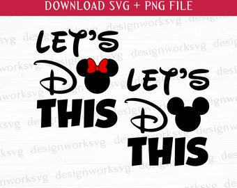 Let's Do This Svg, Retro Friends Svg, Miss Mouse, Head Svg, Princess, Pliki do druku, PNG do sublimacji