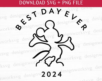 Beste dag ooit muis Svg, familievakantie Svg, Vacay-modus Svg, familie-uitstapje Svg, afdrukbare bestanden, Png voor sublimatie