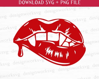 Lippen Svg, Vampire Svg, Halloween SVG, Vacay Mode Svg, Prinses, Afdrukbare bestanden, Png voor sublimatie