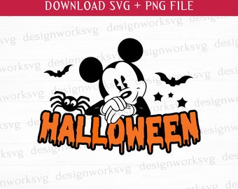 Muis Halloween Svg, Happy Halloween Svg, Trick Or Treat Svg, muis hoofd Svg, afdrukbare bestanden, Png voor sublimatie