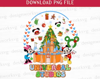 Universal Studios Png, Universal Studios Family Png, Christmas Png, Magic Wizard Trip, Pliki do druku, Png do sublimacji