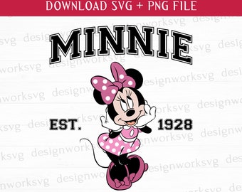 Senhorita Mouse Svg, Est. 1928 Svg, Family Trip Svg, Family Vacation Svg, Vacay Mode Svg, Arquivos para impressão, Png para sublimação