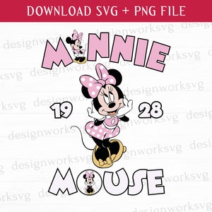 Miss Mouse Svg, 1928 Svg, Princess, Printable Files, Png For Sublimation