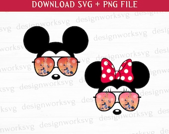 Mouse Sunglasses Svg, Miss Mouse Sunglasses Svg, Castle Svg, Mouse Head Svg, Printable Files, Png For Sublimation