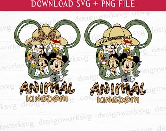 Leopard Animal Kingdom Svg, muis en vrienden Svg, familievakantie Svg, Vacay Mode Svg, afdrukbare bestanden, Png voor sublimatie
