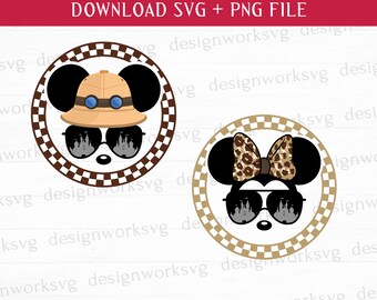 Safari Mouse Bundle Svg, Leopard Mouse Svg, Leopard Miss Mouse Svg, Castle Svg, Head Svg, Princess Svg, Printable Files, Png For Sublimation