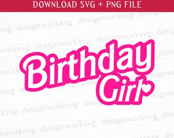 Birthday Girl Svg, Princess Svg, Pliki do druku, Png do sublimacji