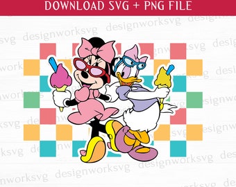 Checkered Best Friends Svg, Ice Cream Svg, Princess Svg, Vacay Mode Svg, Family Vacation Svg, Printable Files, Png For Sublimation