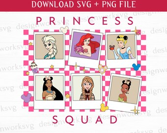 Princess Squad svg, Vacay Mode svg, Familienurlaub svg, Familienreise svg, druckbare Dateien, Png für Sublimation