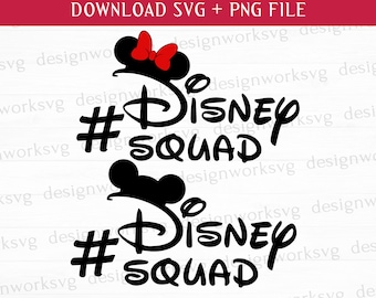 Mouse Squad Svg, Miss Mouse Squad Svg, Vacay Mode Svg, Familievakantie Svg, Familieuitstapje Svg, Afdrukbare bestanden, Png voor sublimatie