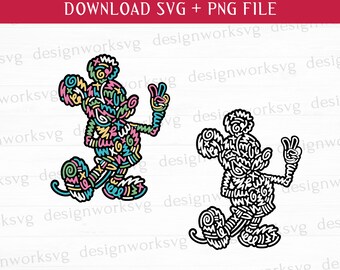 Mouse Peace Svg, Vacay Mode Svg, Retro Friends Svg, Family Vacation Svg, Family Trip Svg, Pliki do druku, PNG do sublimacji