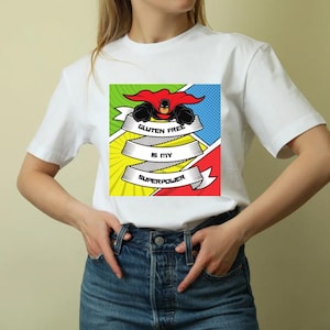 Funny Gluten Shirt, Gluten Free Shirt, Superhero Shirt, Funny Gluten Free Gift, Celiac TShirt, Celiac Gift, Celiac Awareness Shirt