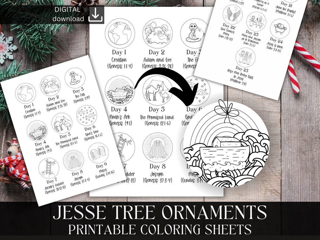 Jesse Tree Ornaments Printable, Printable Jesse Tree Activity Idea Kids