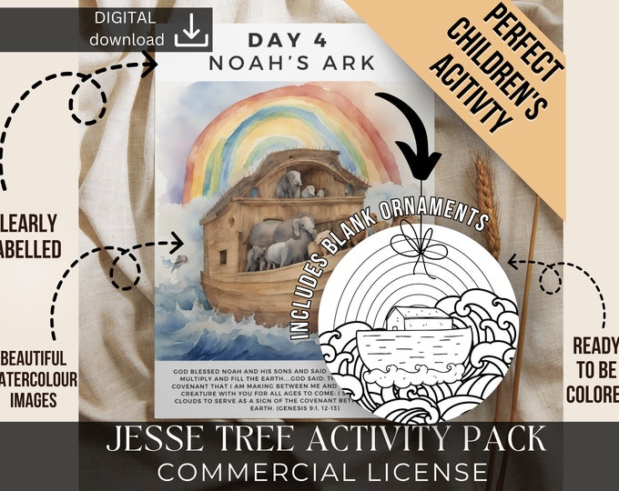 DIY JESSE TREE - Printable Pdf Jesse Tree Coloring Book - Christmas ...