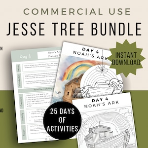 Jesse tree ornaments | Jesse tree print | printable nativity | Jesse tree activity | nativity bundle | homeschool Christmas unit | download