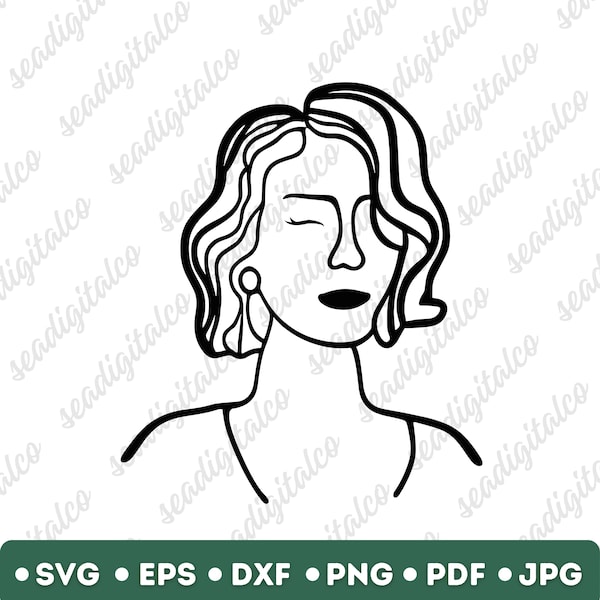 Woman Silhouette Drawing Outline Svg Etsy