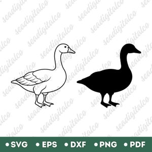 Goose SVG, Goose Silhouette, Goose Svg Cut File, Goose Vector, Geese Svg, Farm Animal Svg, Svg File for Cricut, Bird Silhouette, Goose Shirt