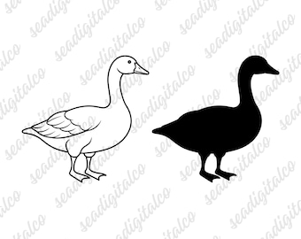 Goose SVG, Goose Silhouette, Goose Svg Cut File, Goose Vector, Geese Svg, Farm Animal Svg, Svg File for Cricut, Bird Silhouette, Goose Shirt