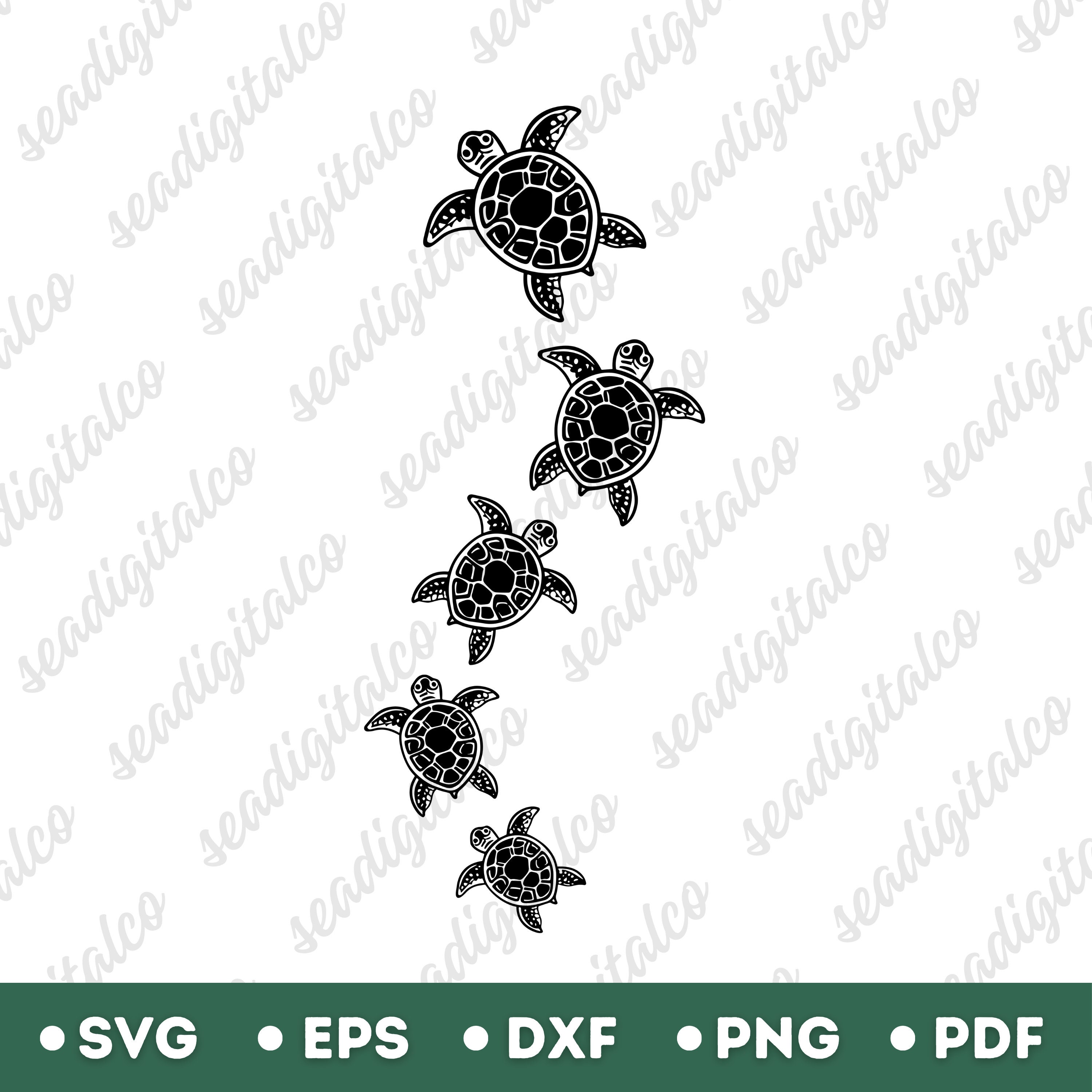 Sea Turtle Svg, Sea Turtle Svg Files for Cricut, Sea Turtles Clipart, Summer Beach Svg, Sea Turtle Family, Summer Shirt Svg, Vector Graphics