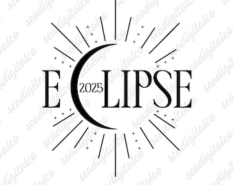 2025 Solar Eclipse SVG | March 29 Total Eclipse | American Eclipse Family Shirt Png | Cricut & Laser Designs